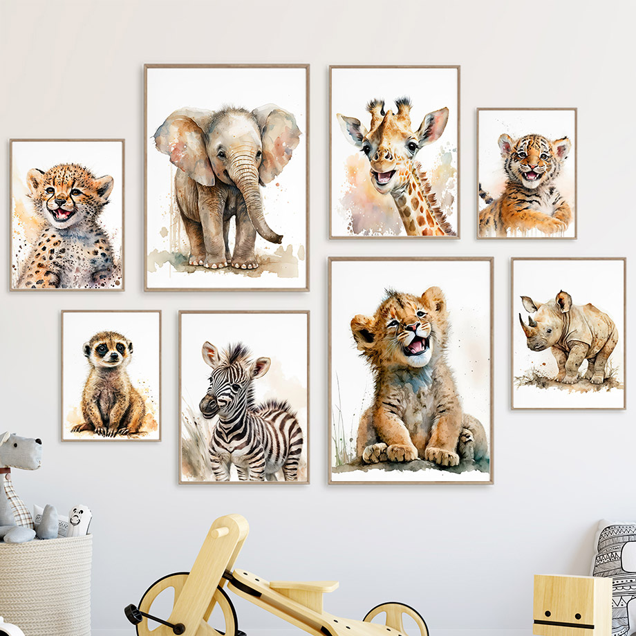 Baby Nursery Giraffe - Elephant Giraffe Lion Tiger Zebra Nursery