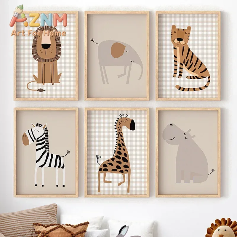 Baby Nursery Giraffe - Lion Tiger Elephant Giraffe Jungle Animal