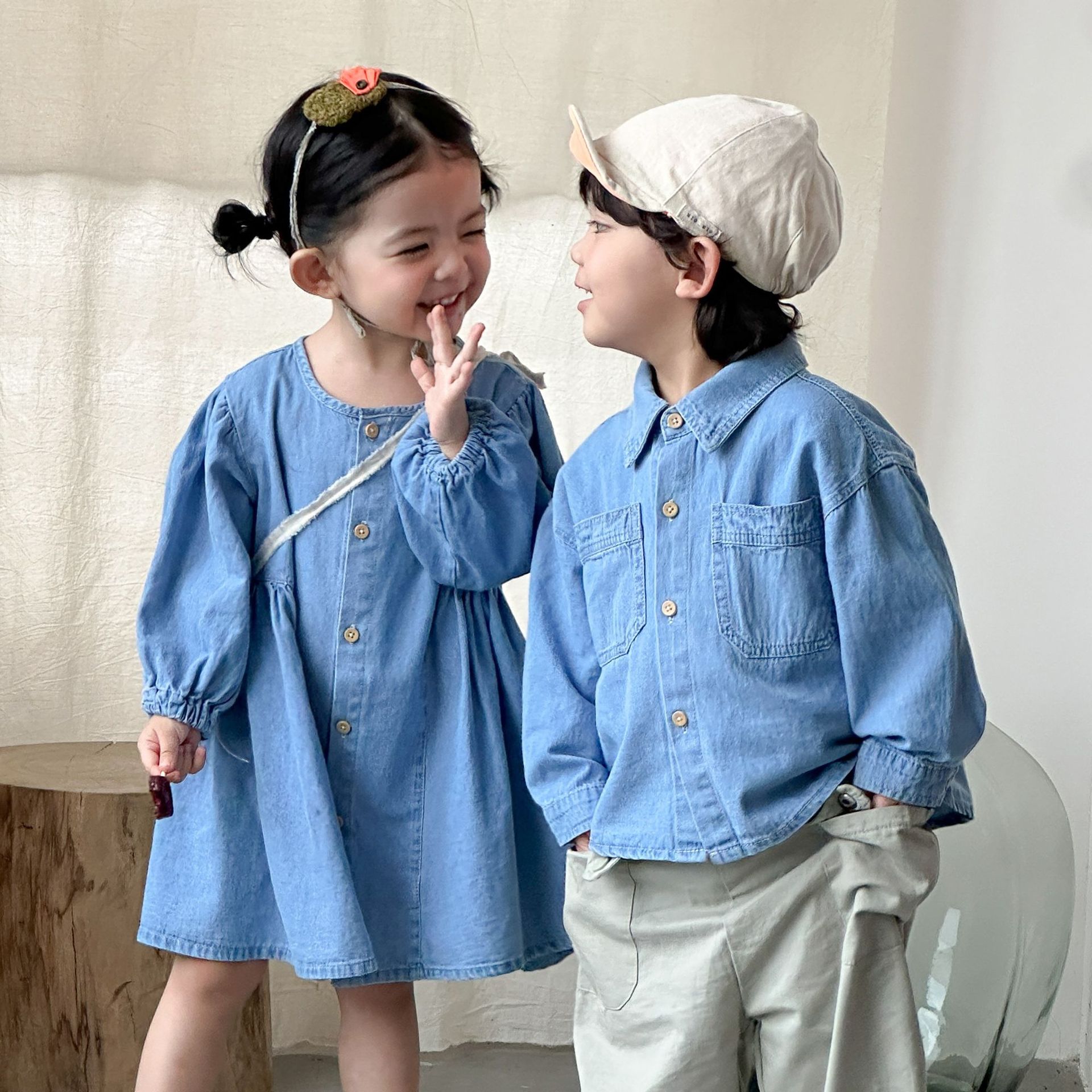 Baby Nursery Ideas Boy - Girls Denim Dress Children 2026 New