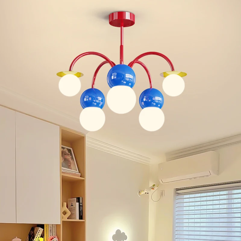 Baby Nursery Light Fixture - Bubble Ball Chandelier - Colorful LED
