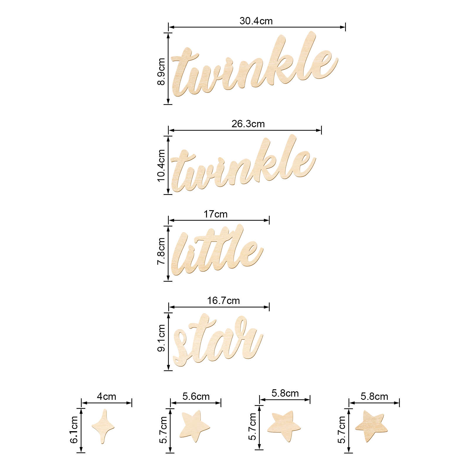 Twinkle Twinkle Little Star Wo - огляд і ціна Baby Nursery Sign
