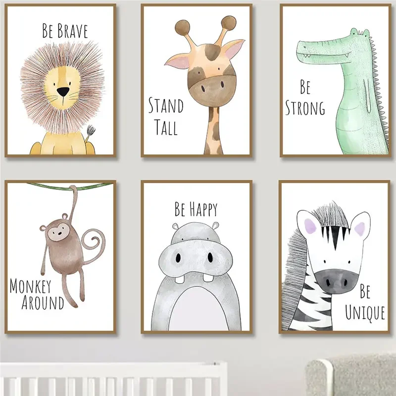Nursery Wall Art Cute Cartoon  - огляд і ціна Baby Nursery Giraffe