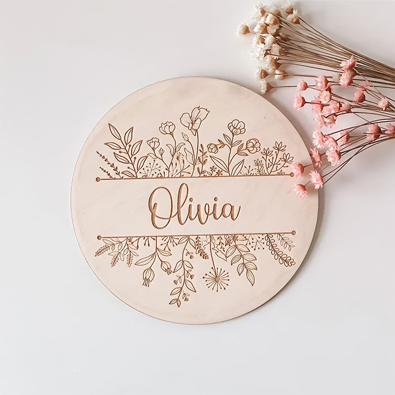 Personalized Floral Engraved N - огляд і ціна Baby Nursery Sign