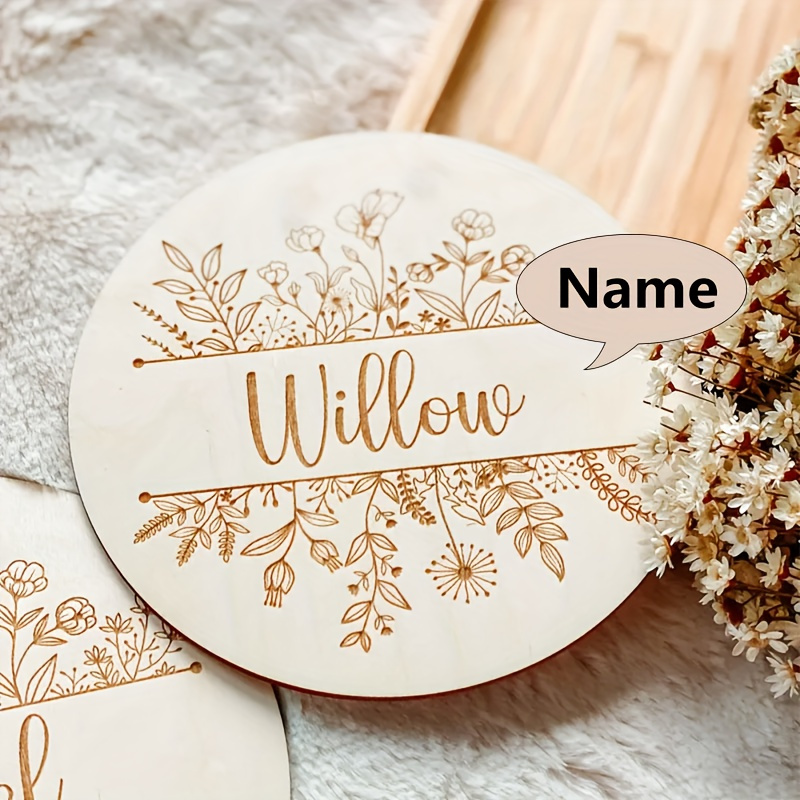 Personalized Floral Engraved N - огляд і ціна Baby Nursery Sign