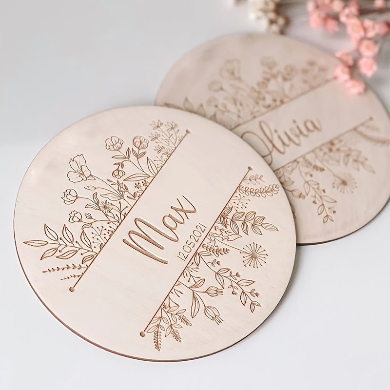 Personalized Floral Engraved N - огляд і ціна Baby Nursery Sign