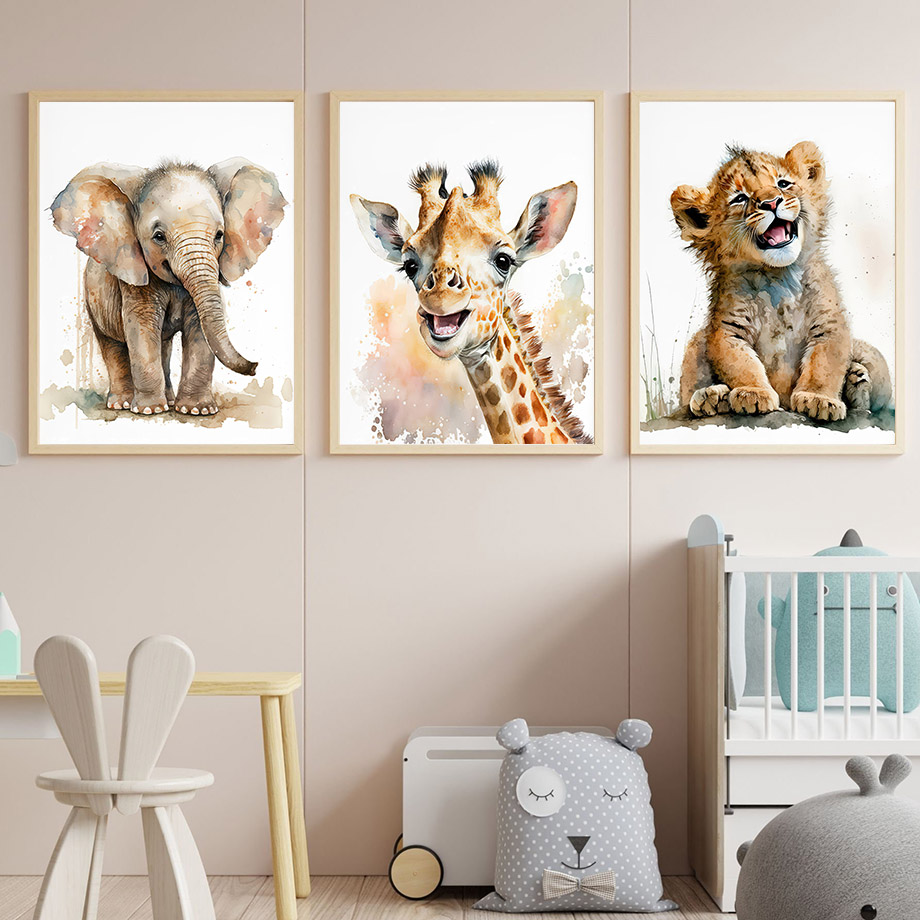 Elephant Giraffe Lion Tiger Ze - огляд і ціна Baby Nursery Giraffe