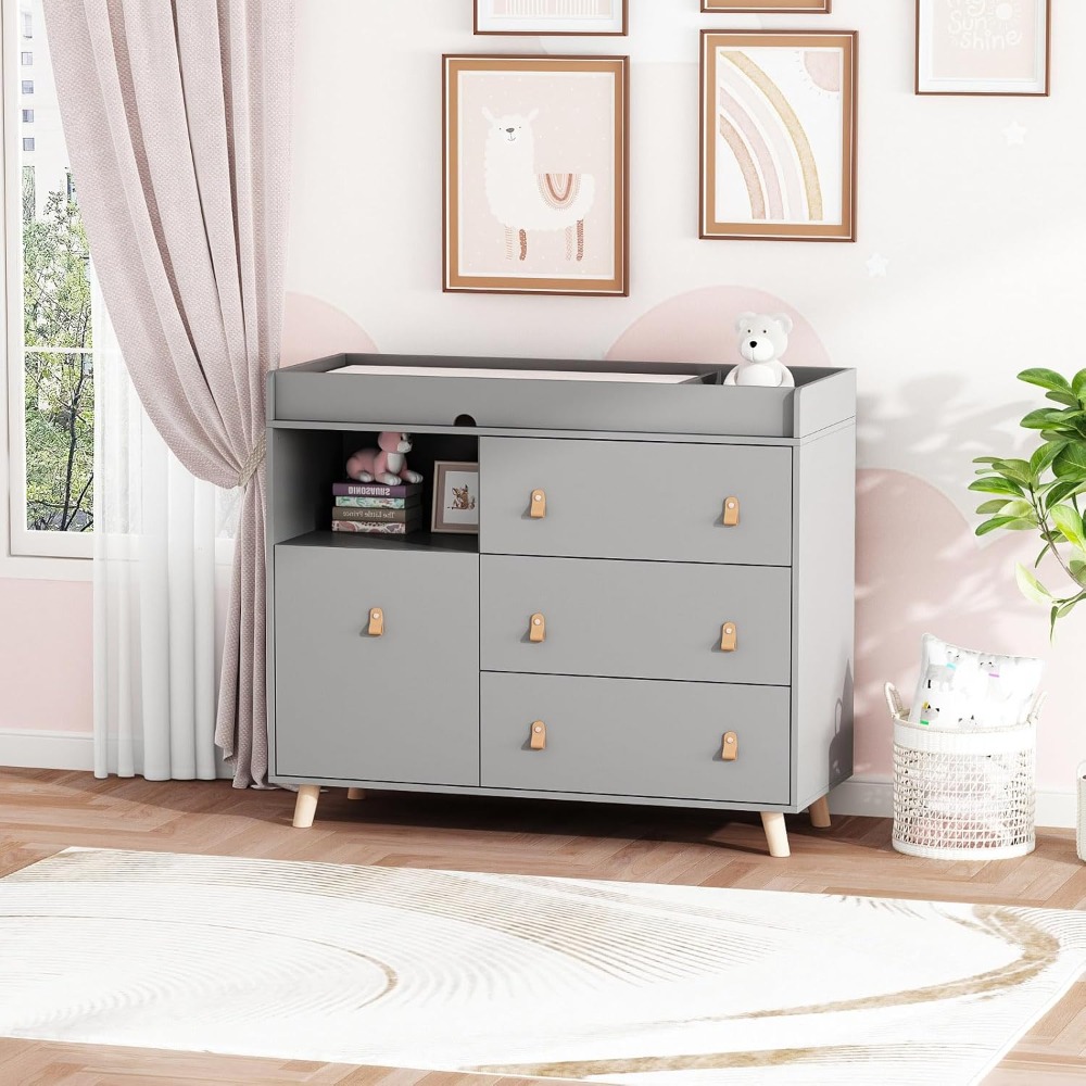 Baby Dresser Changing Table, T - огляд і ціна Baby Nursery Laundry Basket