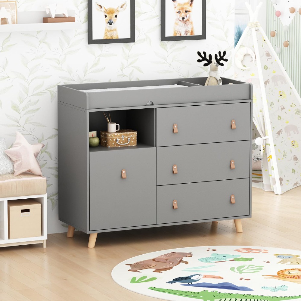 Baby Dresser Changing Table, T - огляд і ціна Baby Nursery Laundry Basket