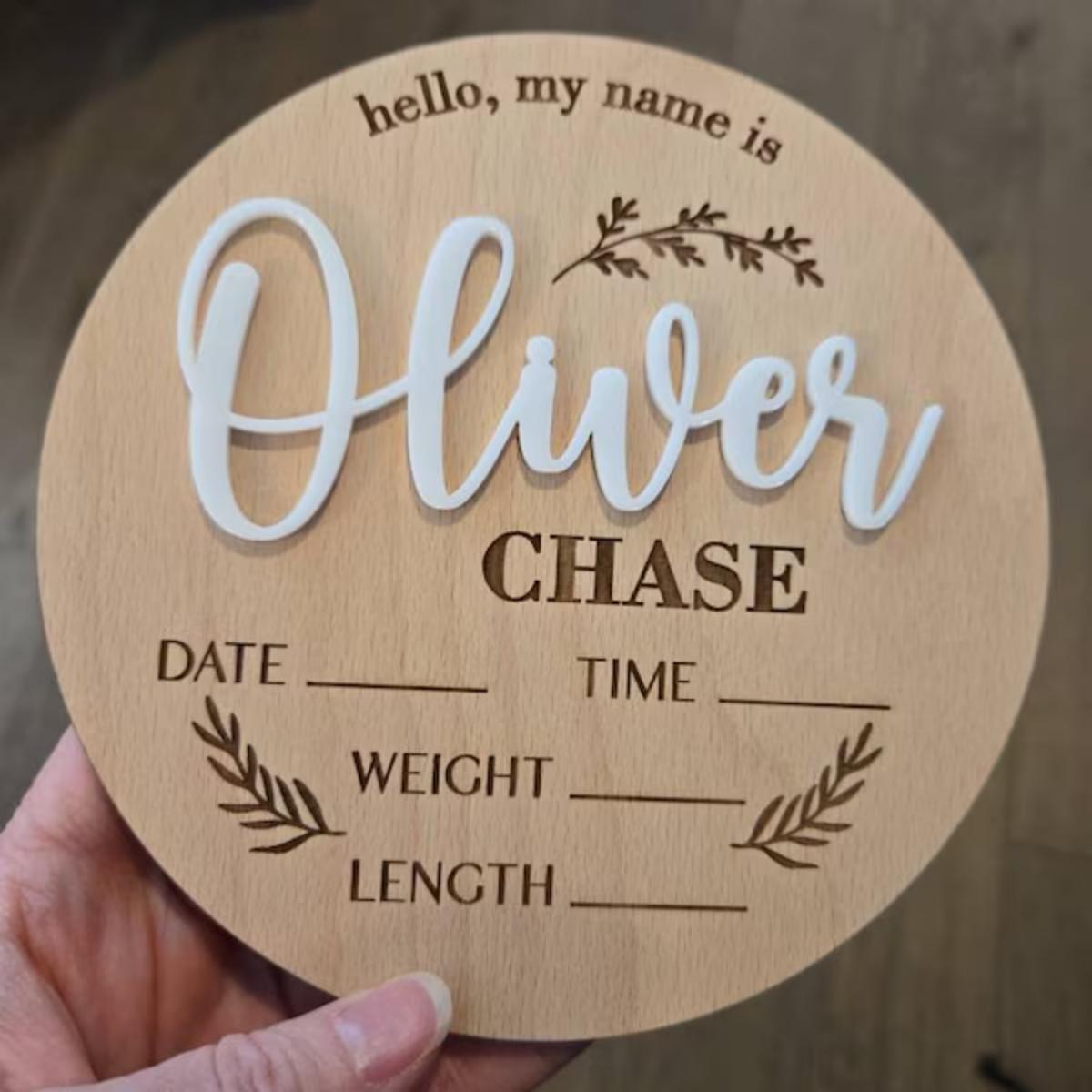 1Pc Custom Baby Announcement S - огляд і ціна Baby Nursery Sign