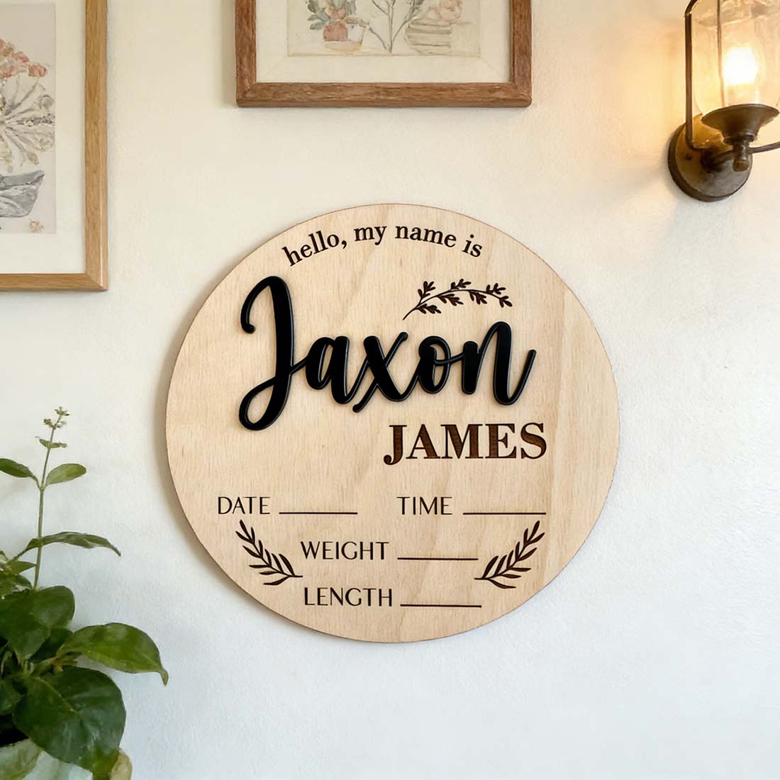 1Pc Custom Baby Announcement S - огляд і ціна Baby Nursery Sign