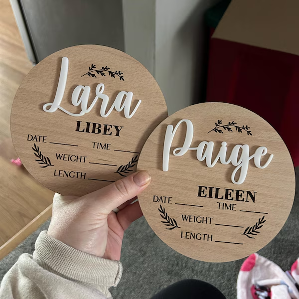 1Pc Custom Baby Announcement S - огляд і ціна Baby Nursery Sign