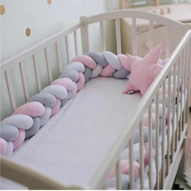 Boho Braided Crib Bumper Pillo - огляд і ціна Baby Nursery Neutral
