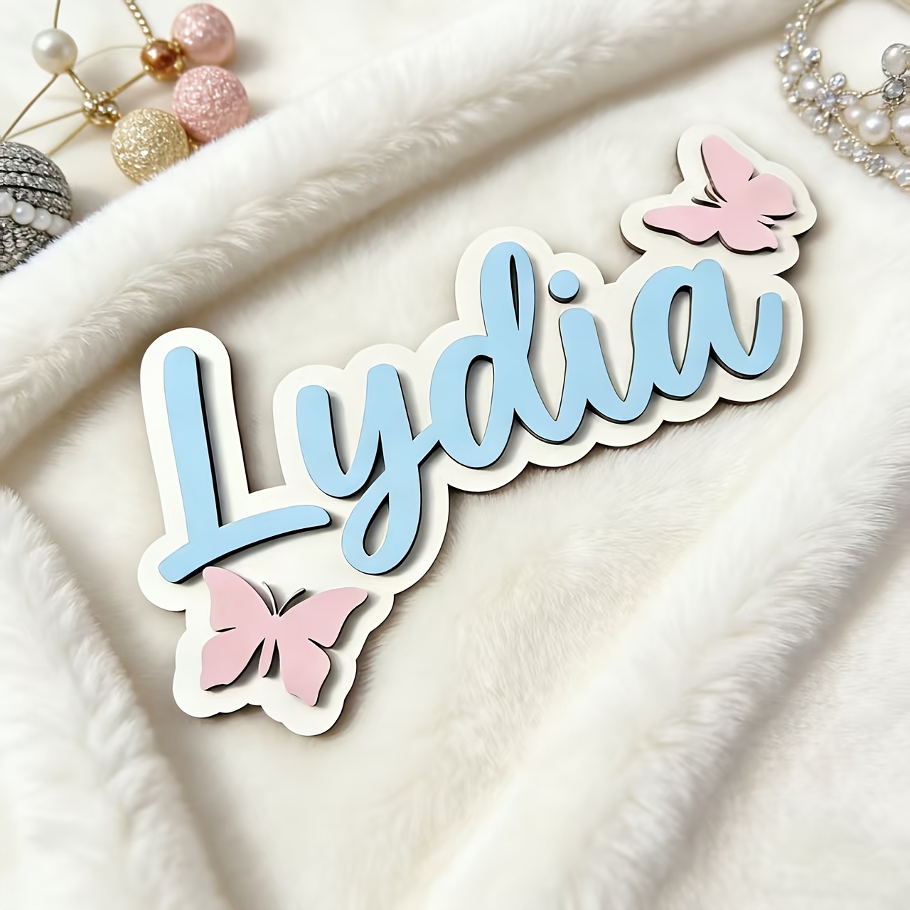 Personalized Blue & Pink Butte - огляд і ціна Baby Nursery Sign