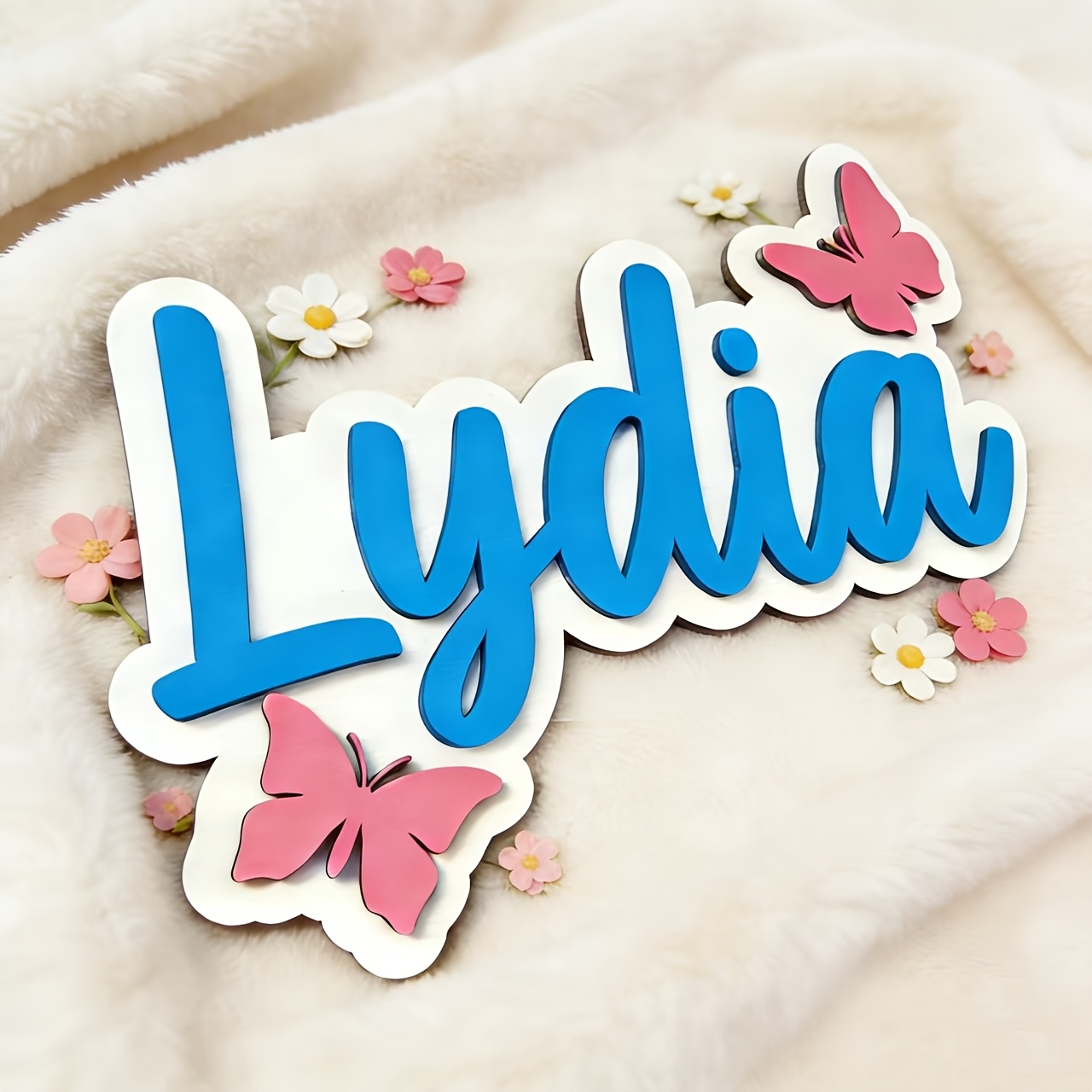 Personalized Blue & Pink Butte - огляд і ціна Baby Nursery Sign