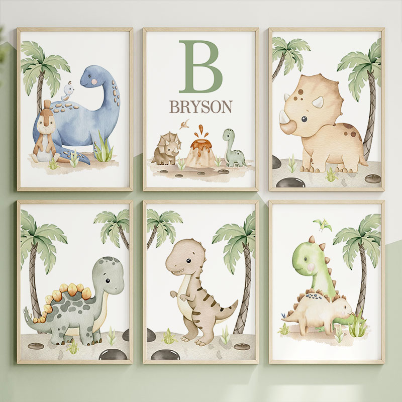 6 types Neutral Dinosaur Canva - огляд і ціна Baby Nursery Neutral