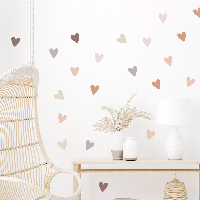 `Morandi Scattered Heart Wall  - огляд і ціна Baby Nursery Neutral