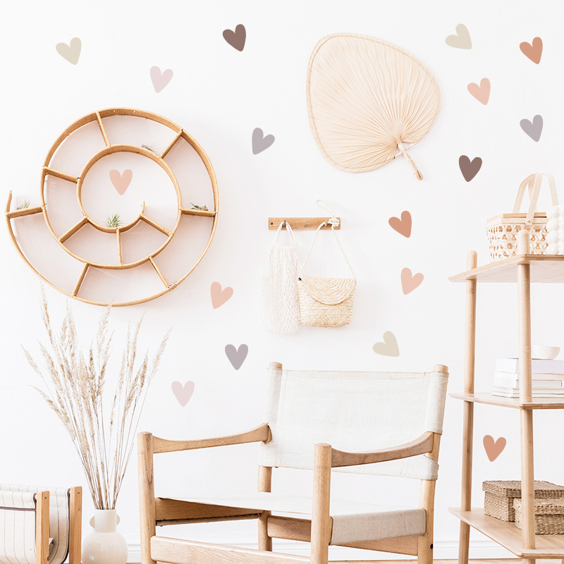 `Morandi Scattered Heart Wall  - огляд і ціна Baby Nursery Neutral