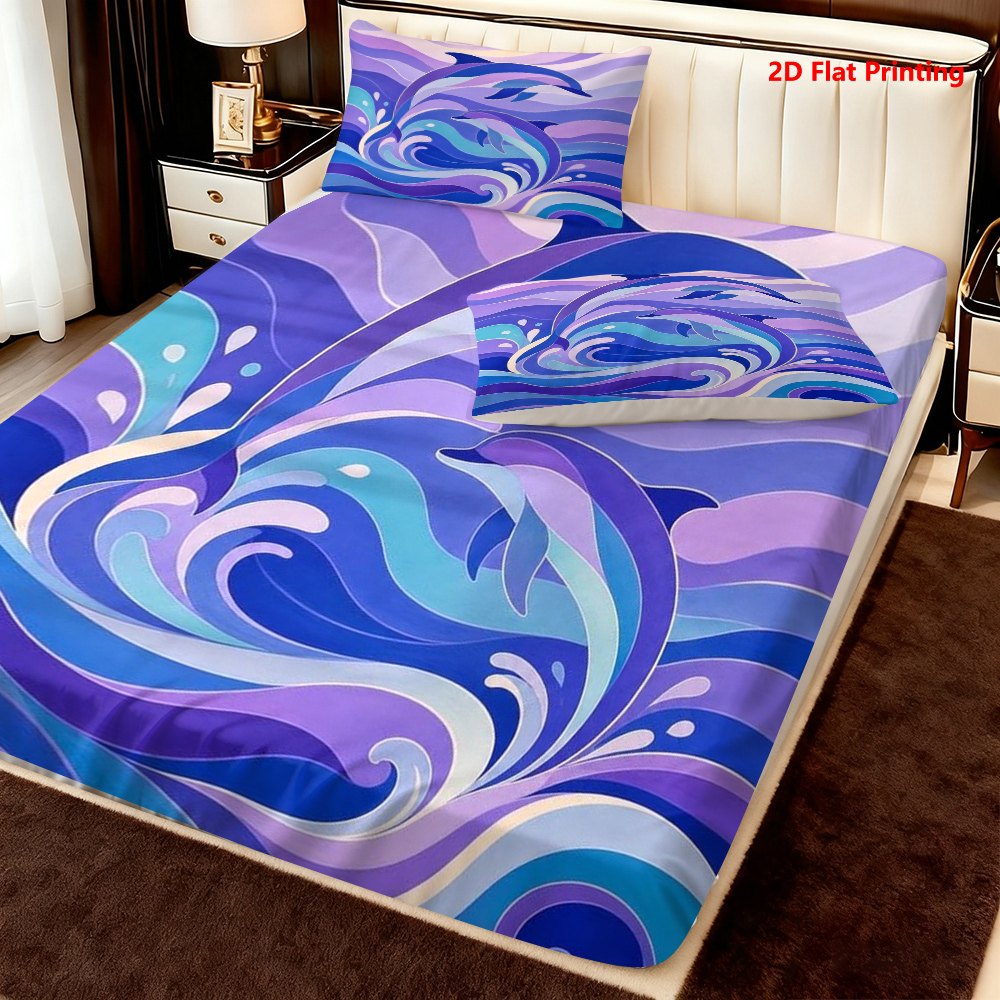 Ocean Wave Dolphin Bedding Set - огляд і ціна Baby Nursery Ocean Theme