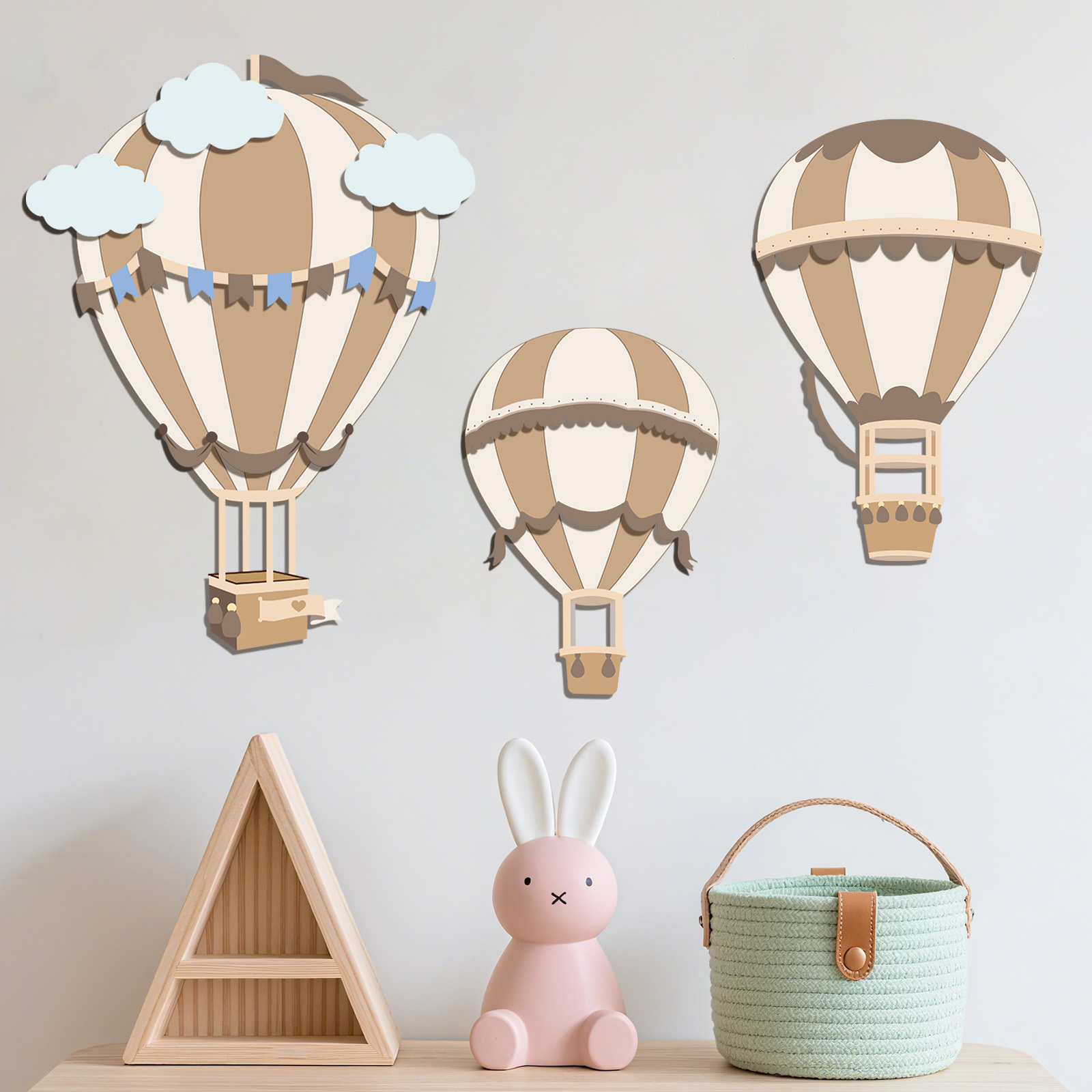 Neutral Hot Air Balloon Wooden - огляд і ціна Baby Nursery Neutral