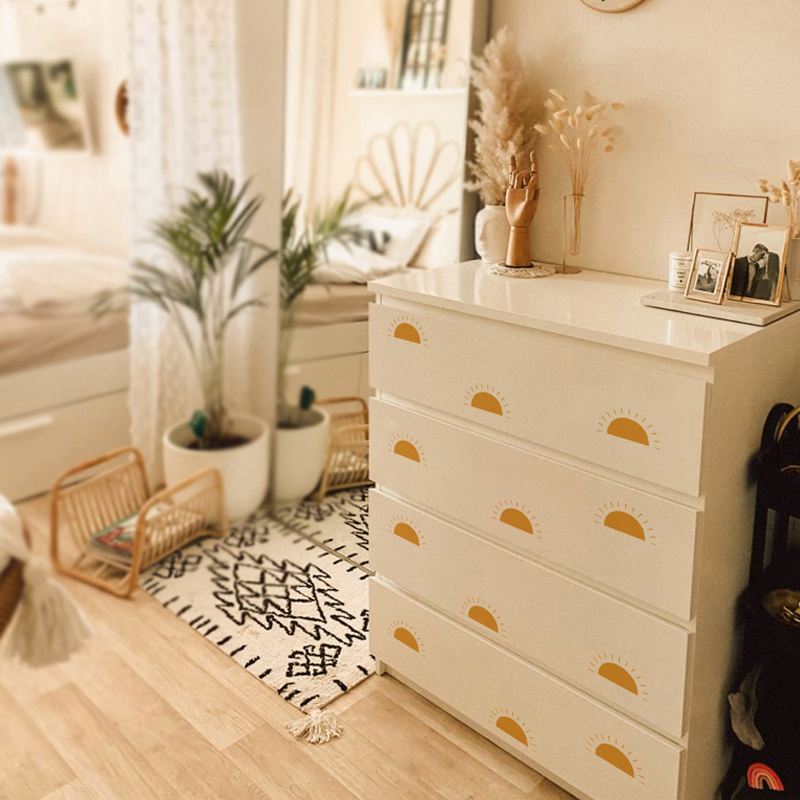 Boho Yellow Orange Half Sun Wa - огляд і ціна Baby Nursery Yellow Walls