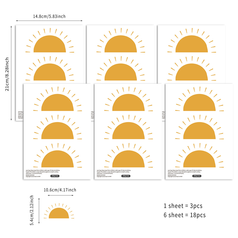 Boho Yellow Orange Half Sun Wa - огляд і ціна Baby Nursery Yellow Walls