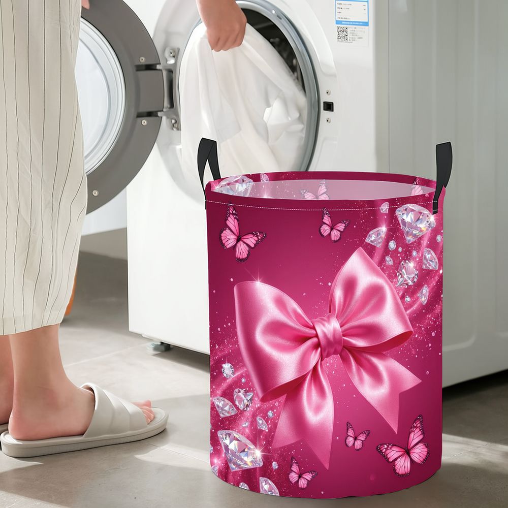 Round Storage Organizer Oxford - огляд і ціна Baby Nursery Laundry Basket