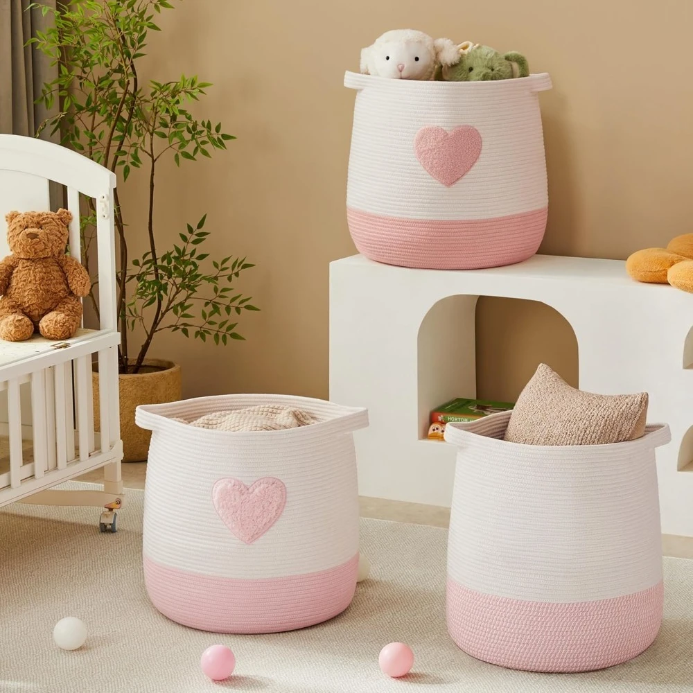 Pink Laundry Basket Hamper for - огляд і ціна Baby Nursery Laundry Basket