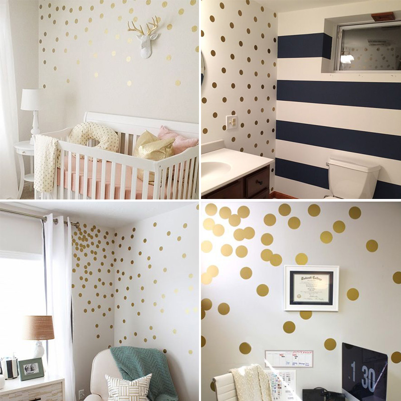Shiny Rose Yellow Polka Dots W - огляд і ціна Baby Nursery Yellow Walls
