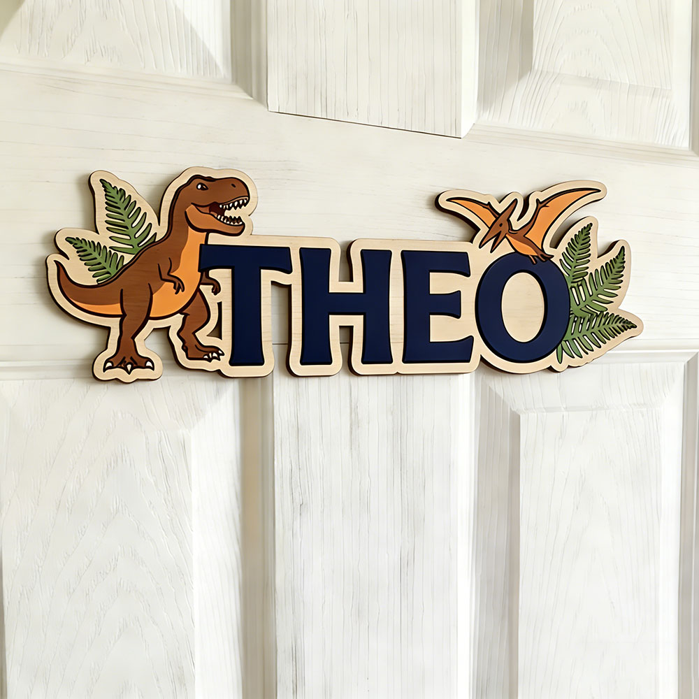 Personalized Dinosaur Name Sig - огляд і ціна Baby Nursery Sign