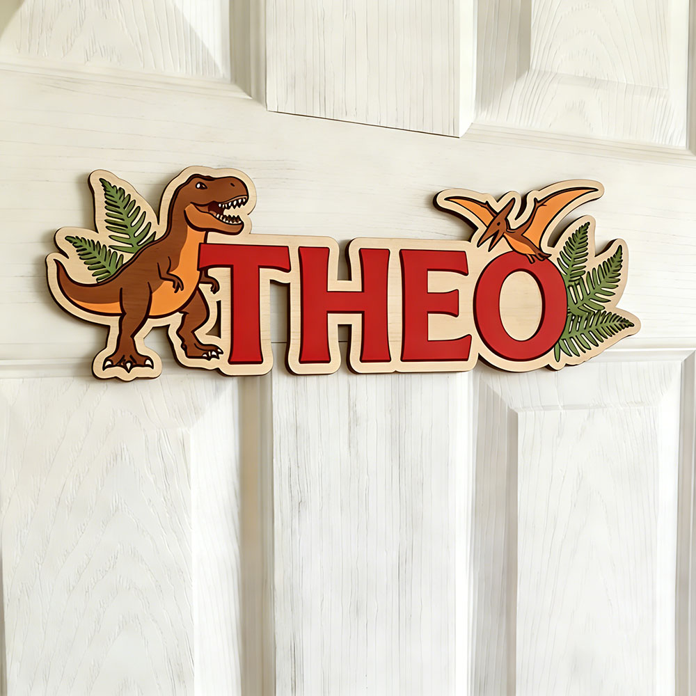 Personalized Dinosaur Name Sig - огляд і ціна Baby Nursery Sign