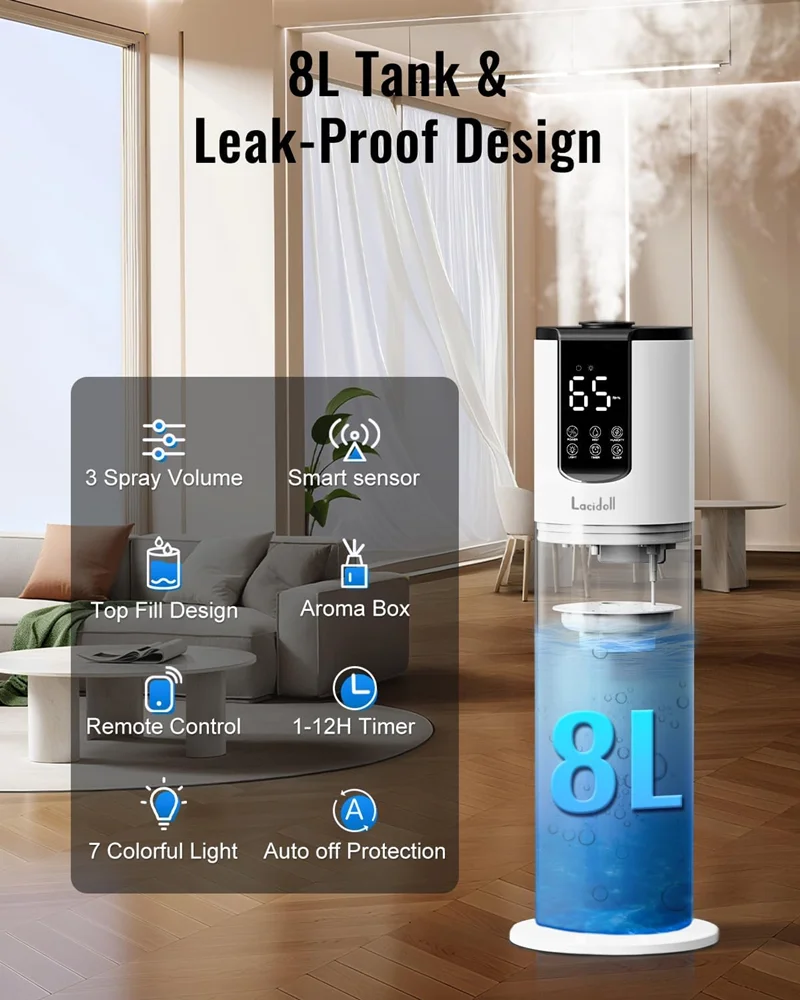 Ultra-Quiet Floor Ultrasonic H - огляд і ціна Humidifier Nursery Quiet