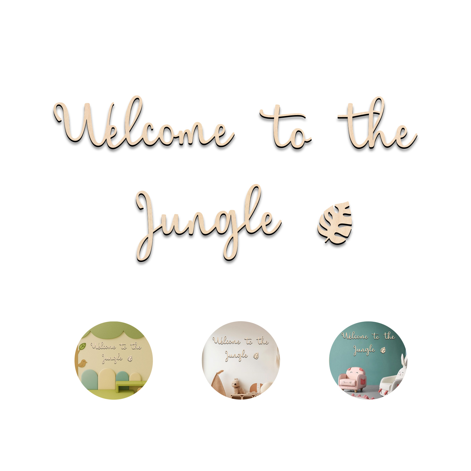 Welcome to the Jungle Wooden S - огляд і ціна Baby Nursery Sign