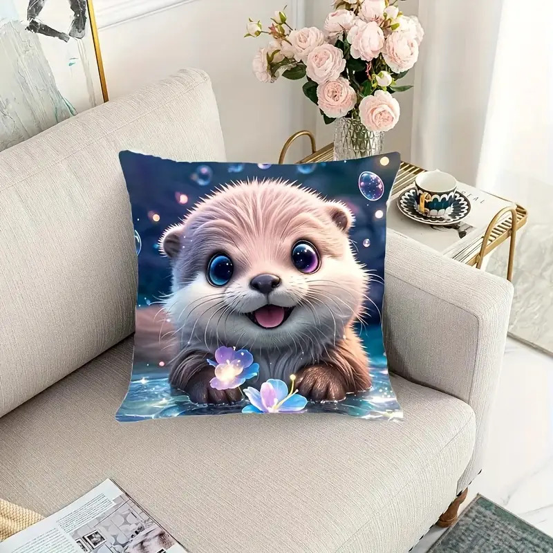 Cute Otter Baby Animal Throw P - огляд і ціна Baby Nursery Ocean Theme