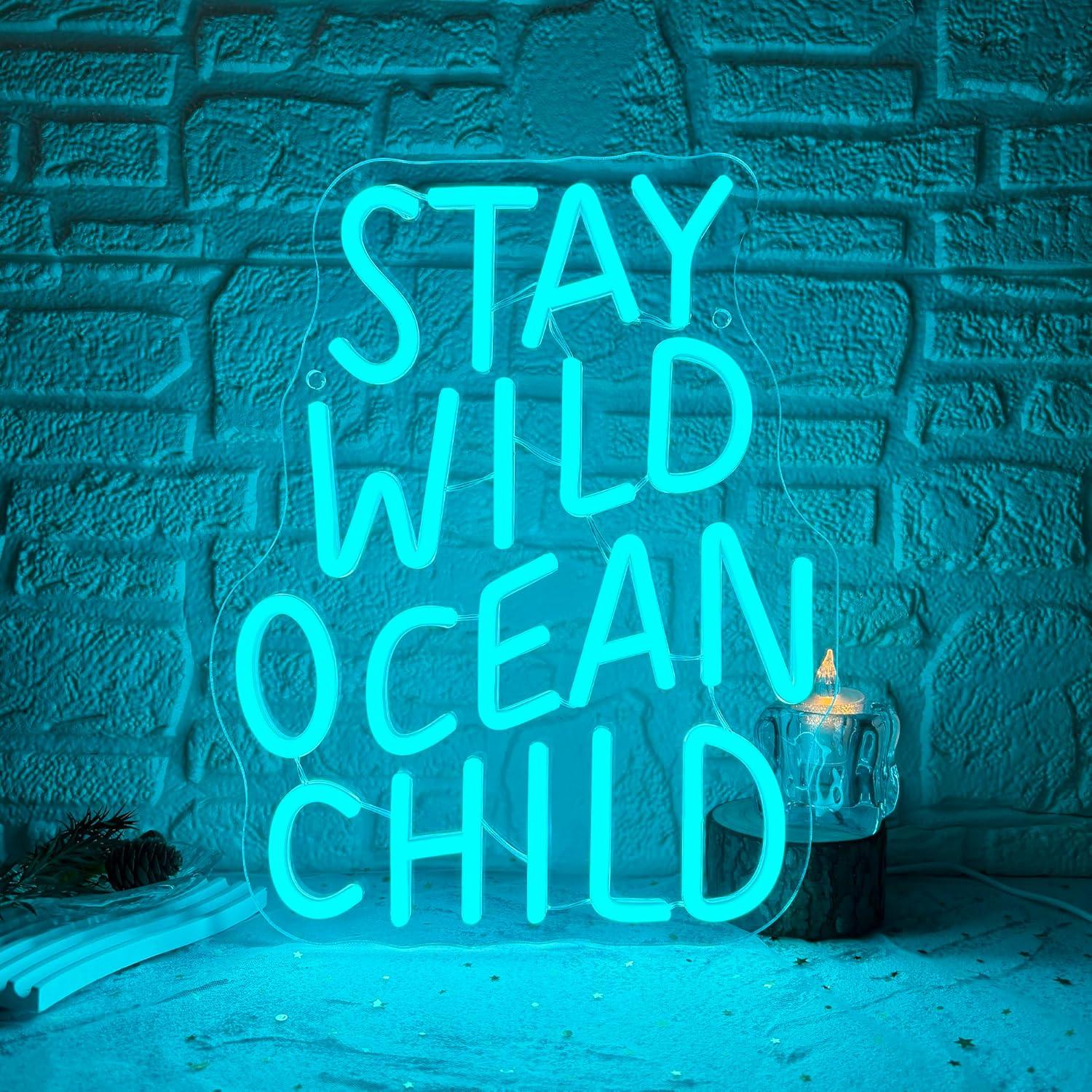 Stay Wild Ocean Child Neon Sig - огляд і ціна Baby Nursery Ocean Theme