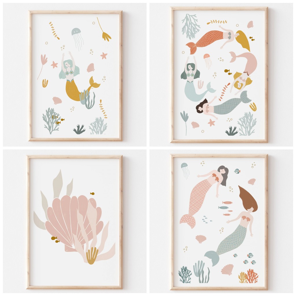 Boho Nursery Ocean Themed Pink - огляд і ціна Baby Nursery Ocean Theme