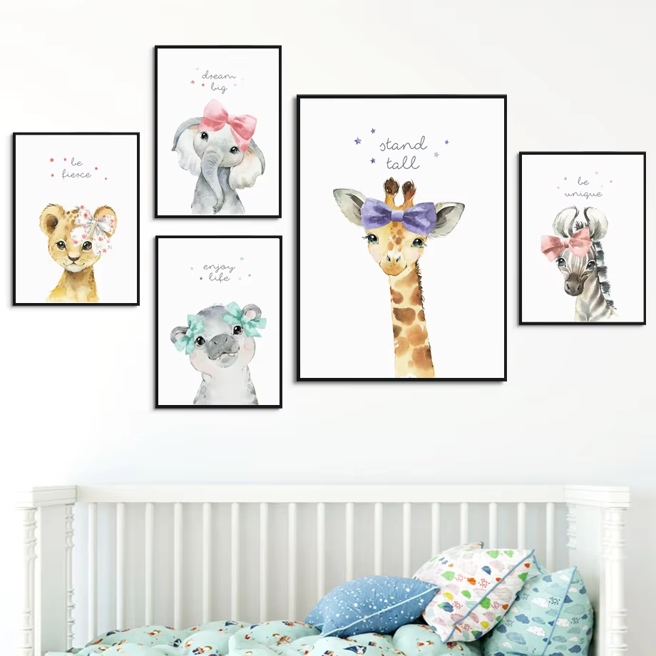 Lion Zebra Giraffe Elephant Hi - огляд і ціна Baby Nursery Giraffe