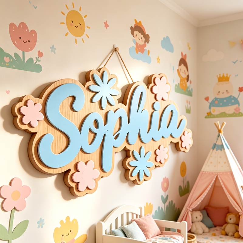 Personalized Floral Themed Nam - огляд і ціна Baby Nursery Sign