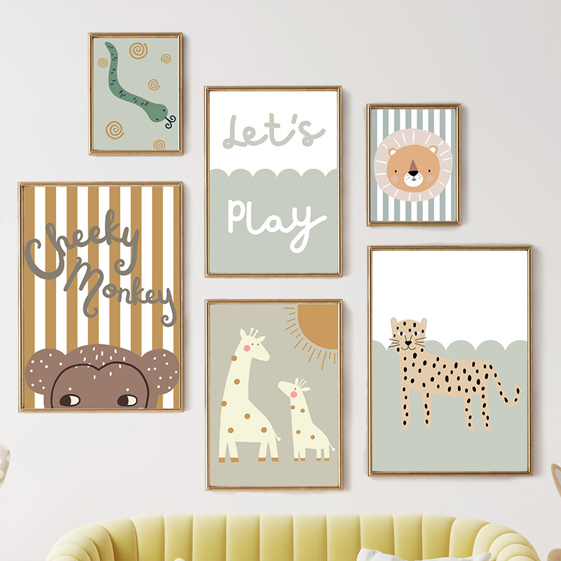Cartoon Giraffe Leopard Lion M - огляд і ціна Baby Nursery Giraffe