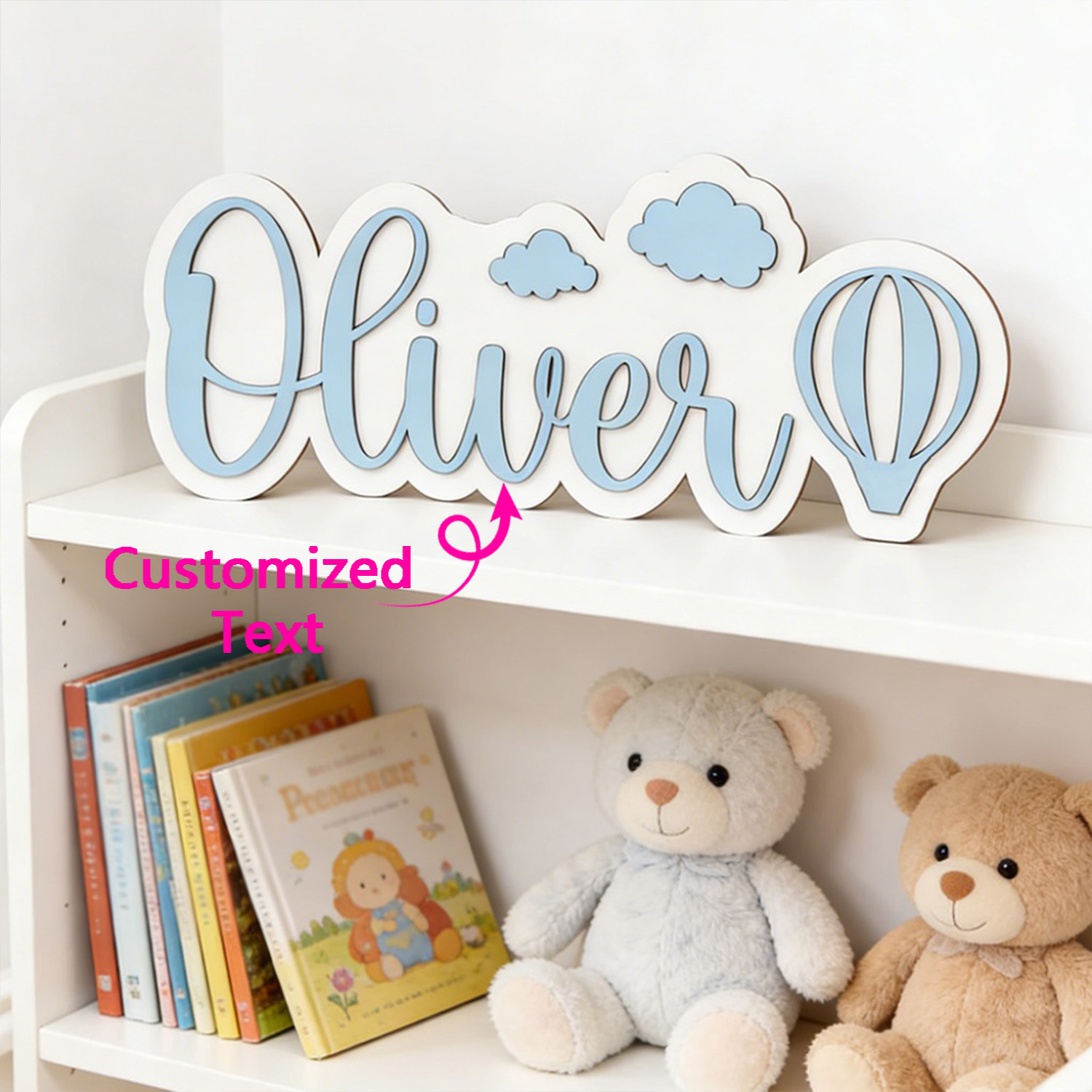 Personalized Hot Air Balloon & - огляд і ціна Baby Nursery Sign