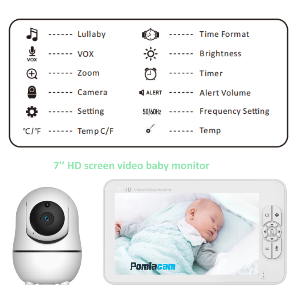 SM70 Baby Monitor HD 720P 7''  - огляд і ціна Wearable Baby Monitor