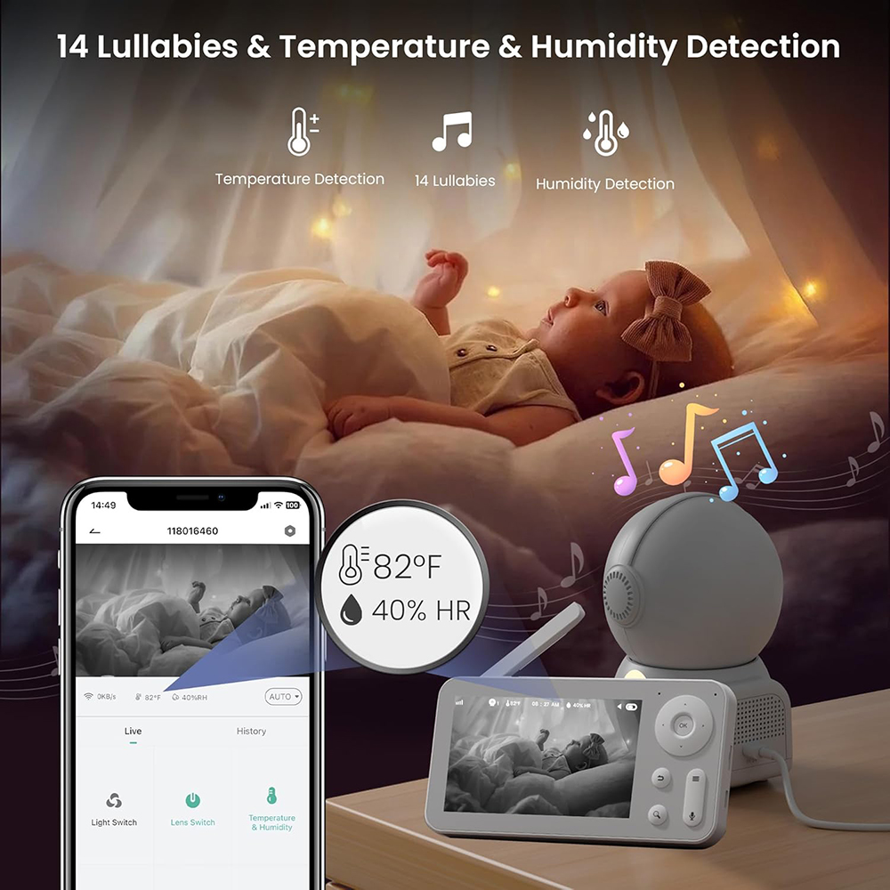 2K Baby Monitor with 2 Cameras - огляд і ціна Wearable Baby Monitor