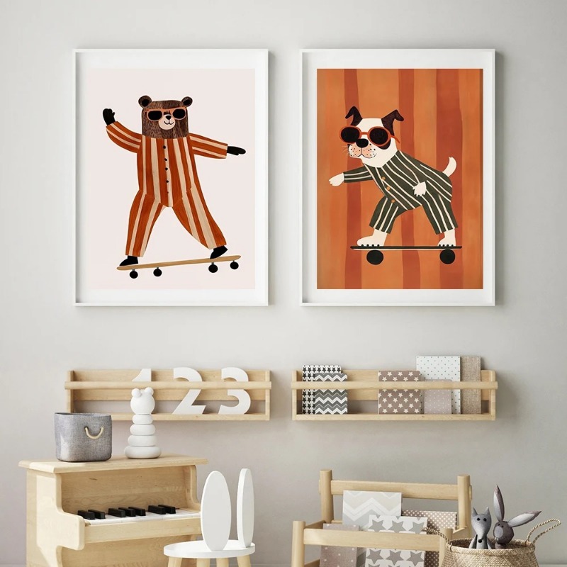 1pc frameless Funny Animals Ra - огляд і ціна Baby Nursery Neutral
