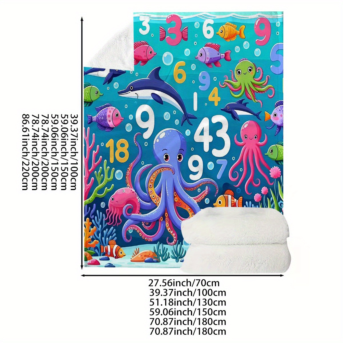 Vibrant Ocean Animal Throw Bla - огляд і ціна Baby Nursery Ocean Theme