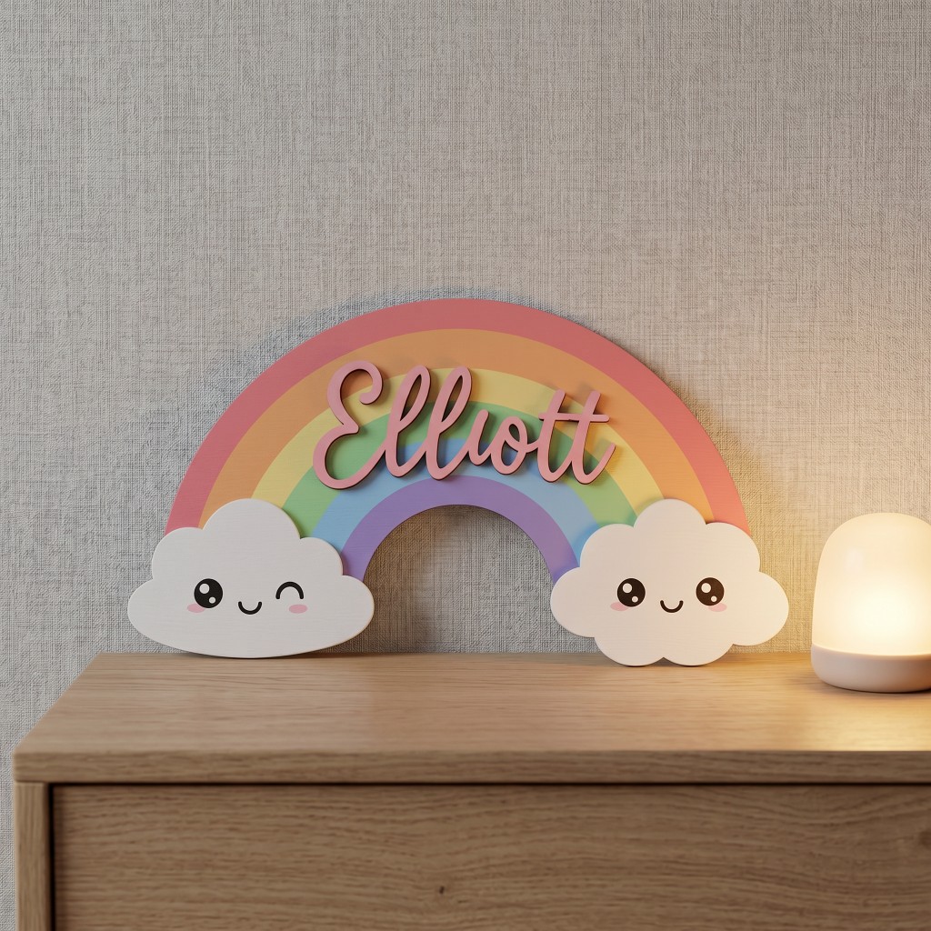 1Pc  Custom Cute Smiley Clouds - огляд і ціна Baby Nursery Neutral